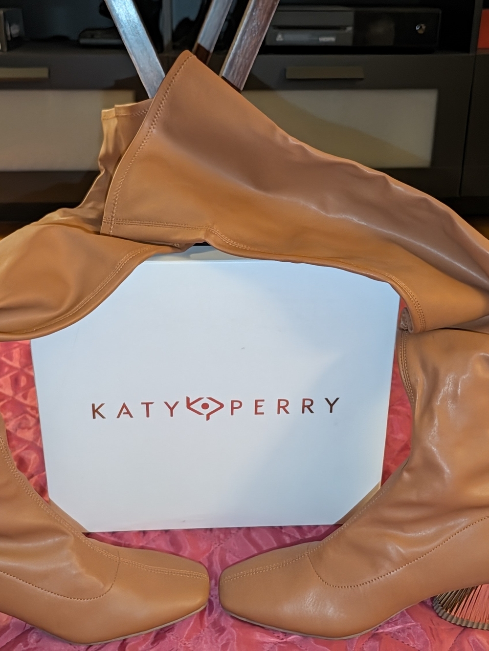 Katy Perry The Clara OTK Boot OTK Brown US 7M Like New